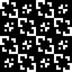 Geometric seamless black and white pattern