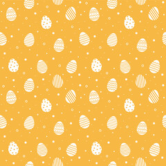 Seamless background with Easter eggs. Layout for a wrapping paper, poster and card. Vector illustration