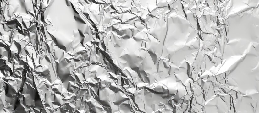 a close up of a piece of crumpled aluminum foil . High quality