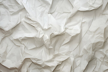 Obraz premium White crumpled paper background. Crumpled paper texture.