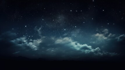 the night sky is full of stars and the clouds look like they are falling off of the stars in the sky.
