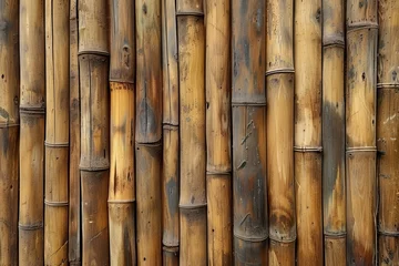 Foto op Canvas bamboo wall texture background © Salander Studio