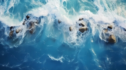 aerial view of ocean