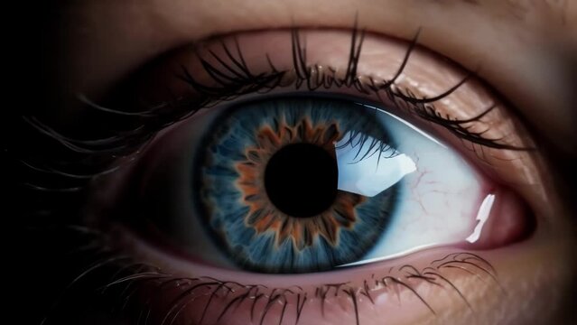 An upclose of a persons closed eye, showcasing the movement of the eyeball during rapid eye movement REM sleep.