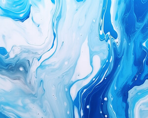 Blue ink abstract marble texture background