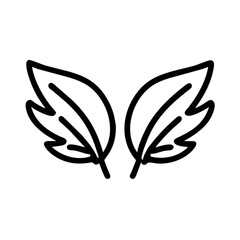 Obraz premium Wings Icon, symbolizing freedom, flight, and aspiration. wings icon, feathers icons, feather wings icon