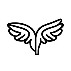 Obraz premium Wings Icon, symbolizing freedom, flight, and aspiration. wings icon, feathers icons, feather wings icon