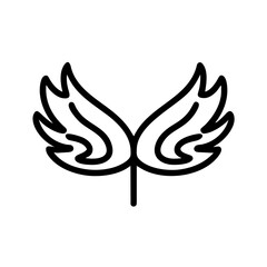 Obraz premium Wings Icon, symbolizing freedom, flight, and aspiration. wings icon, feathers icons, feather wings icon