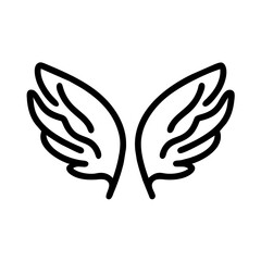 Fototapeta premium Wings Icon, symbolizing freedom, flight, and aspiration. wings icon, feathers icons, feather wings icon