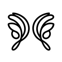 Wings Icon, symbolizing freedom, flight, and aspiration. wings icon, feathers icons, feather wings icon