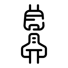 safety belt Line Icon