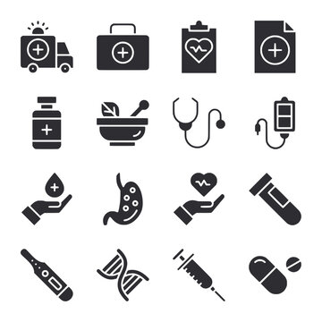 set of icons medical