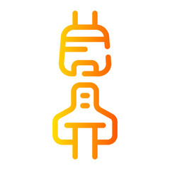 safety belt Line Gradient Icon