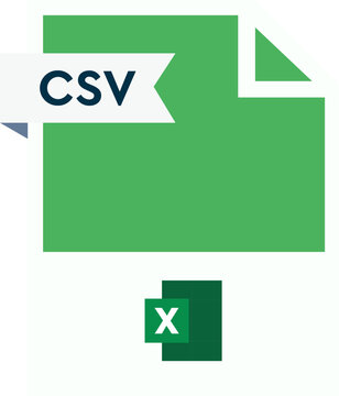 CSV File format icon  roe color fill