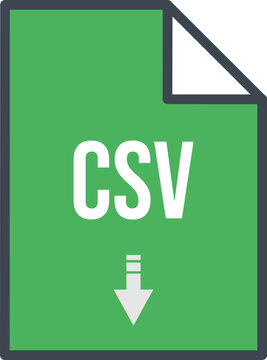 CSV File Icon fill Crisp corners