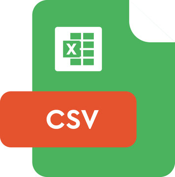 CSV File Extension  icon Christi and Orange  color