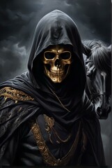 Fototapeta na wymiar skeleton in a mask