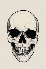 Obraz premium human skull illustration