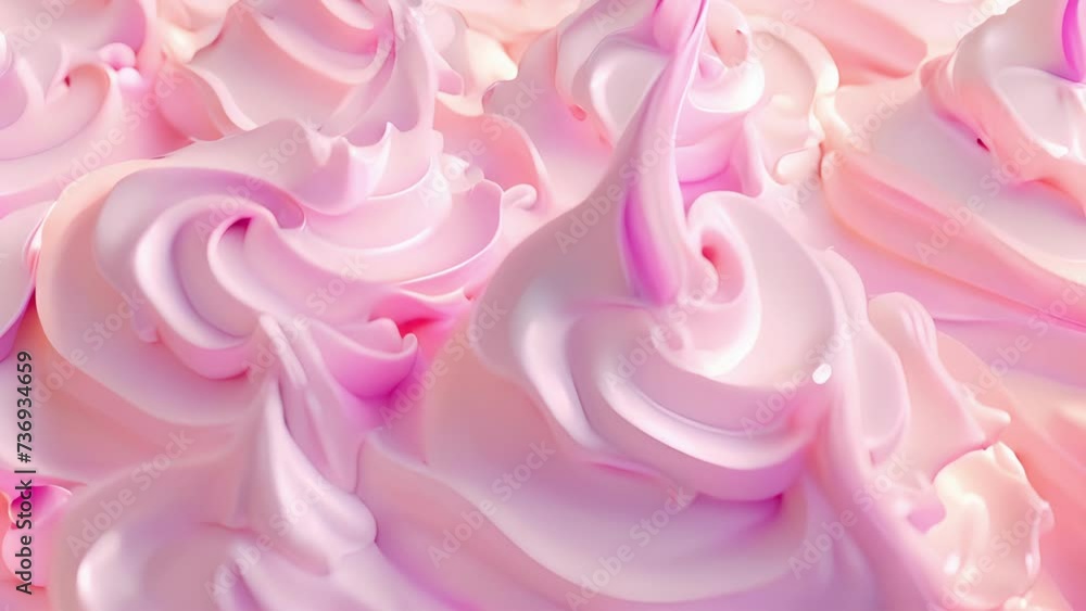 Poster soft peaks of creamy frosting create a hypnotic effect as they blend together in a gentle swirling m