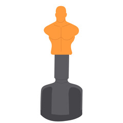 punching bag in flat style vector