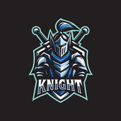 knight logo designed in an esports style