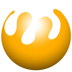 Spherical objects have a curved surface