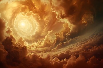 High-quality stock photo of a detailed artistic rendition of an exoplanet's atmosphere, with swirling clouds and storms, showcasing the diversity of planetary weather.