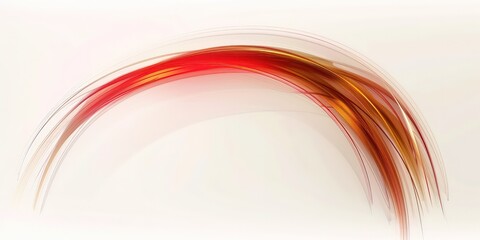 Simple red arc with gold lines.