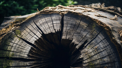 A cut of an old tree