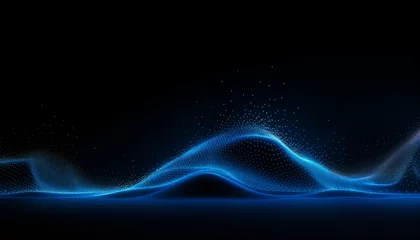 Gordijnen abstract blue wave background © gomgom