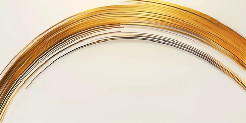 Simple gold arc with black lines.