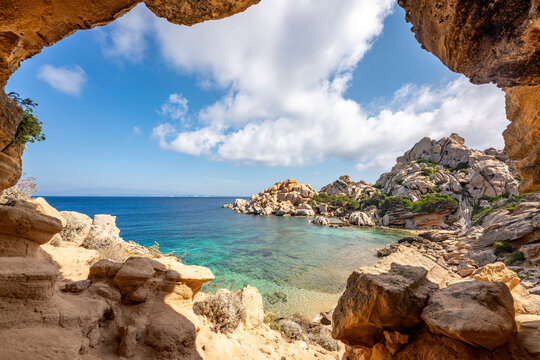 The italian island sardinia in mediterranean sea. Cave