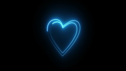 Neon heartbeat and pulse illustration background.
