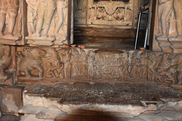 This is photo of Parsvanath temple at Khajuraho in India