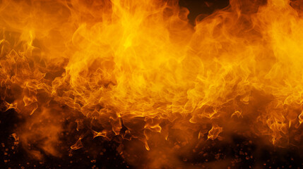 orange fire background with ashes floating_around