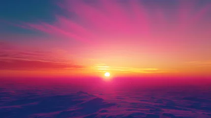 Fotobehang Roze Colorful sunset landscape sunrise background
