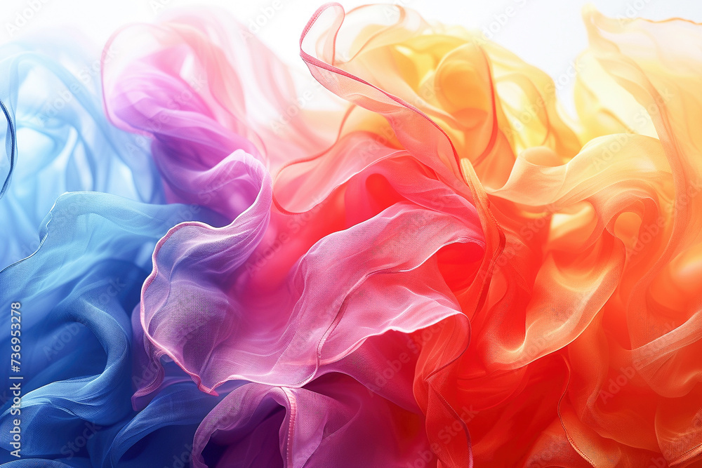 Poster vibrant abstract art colorful wave patterns in a digital medium
