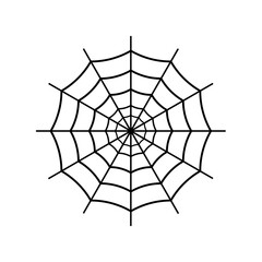 Hand drawn spider web