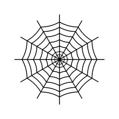 Hand drawn spider web