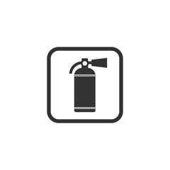 Fire extinguisher sign icon isolated on transparent background