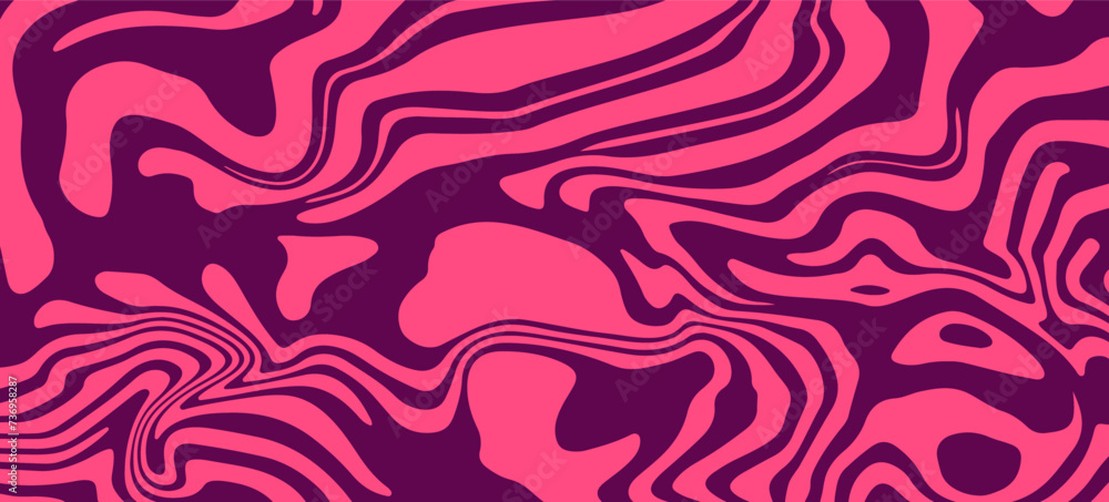 Poster Psychedelic background with abstract, trippy patterns with melting and distorting lines.