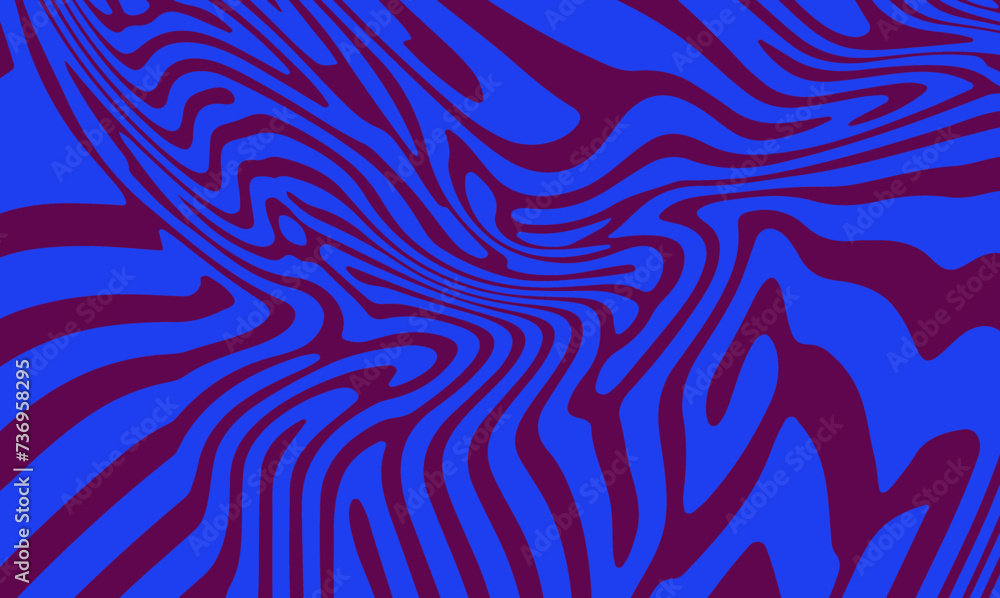 Poster Psychedelic background with abstract, trippy patterns with melting and distorting lines.