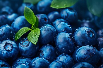 Fresh blueberry background. Texture blueberry berries close up.