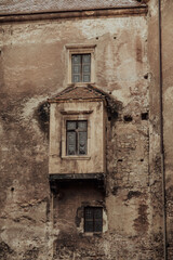 Castle Window, Exterior Details. Medieval Architecture