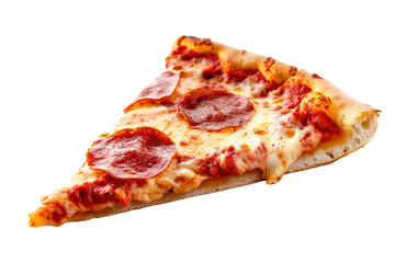 Gourmet Pizza Slice with Fresh Toppings Isolated on Transparent Background