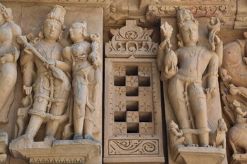 This is photo of Parsvanath Jain temple at Khajuraho in India