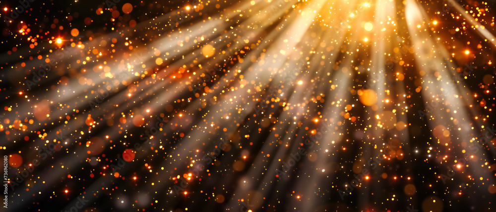 Poster cosmic energy unleashed: a brilliant display of light and particles, evoking the infinite power and 