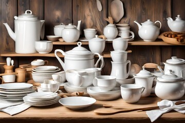Fototapeta na wymiar teapot and cups on the table