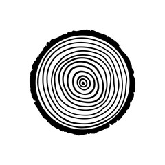 Wood Slice icon vector. Wood Rings illustration sign. Tree symbol. Sawmill logo. © Denys