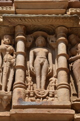 This is photo of Parsvanath Jain temple at Khajuraho in India